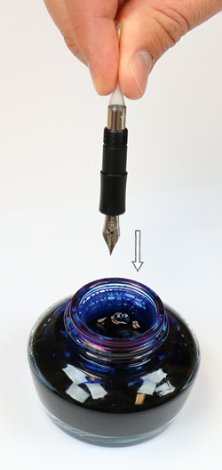 How to Fill a Squeeze Converter Fountain Pen - Add Ink