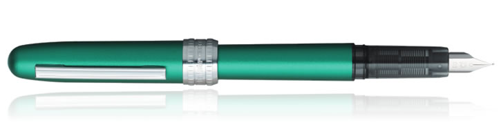 Platinum Plaisir Fountain Pens in Teal Green