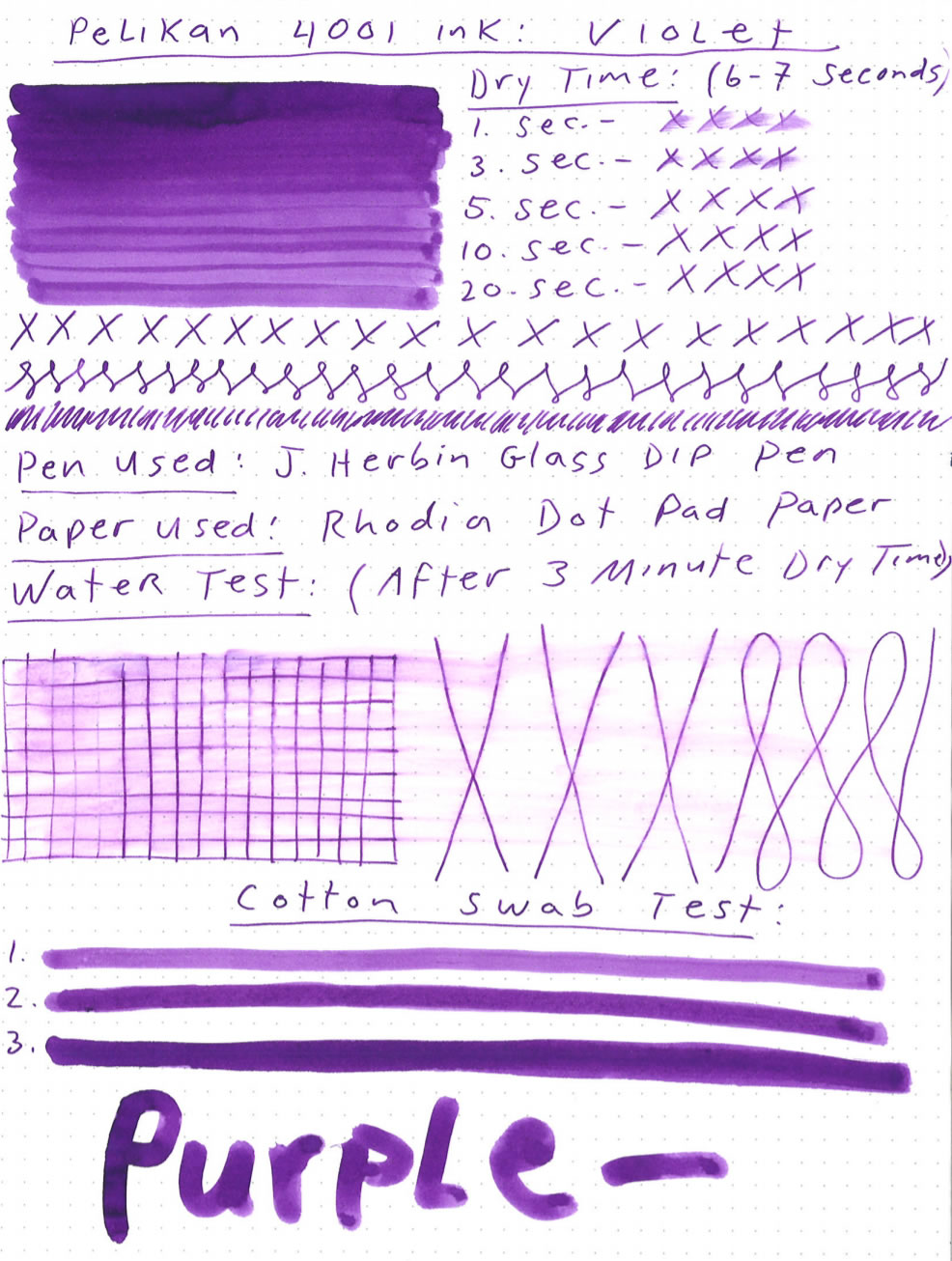 Pelikan 4001 Violet Ink Review - Pen Chalet