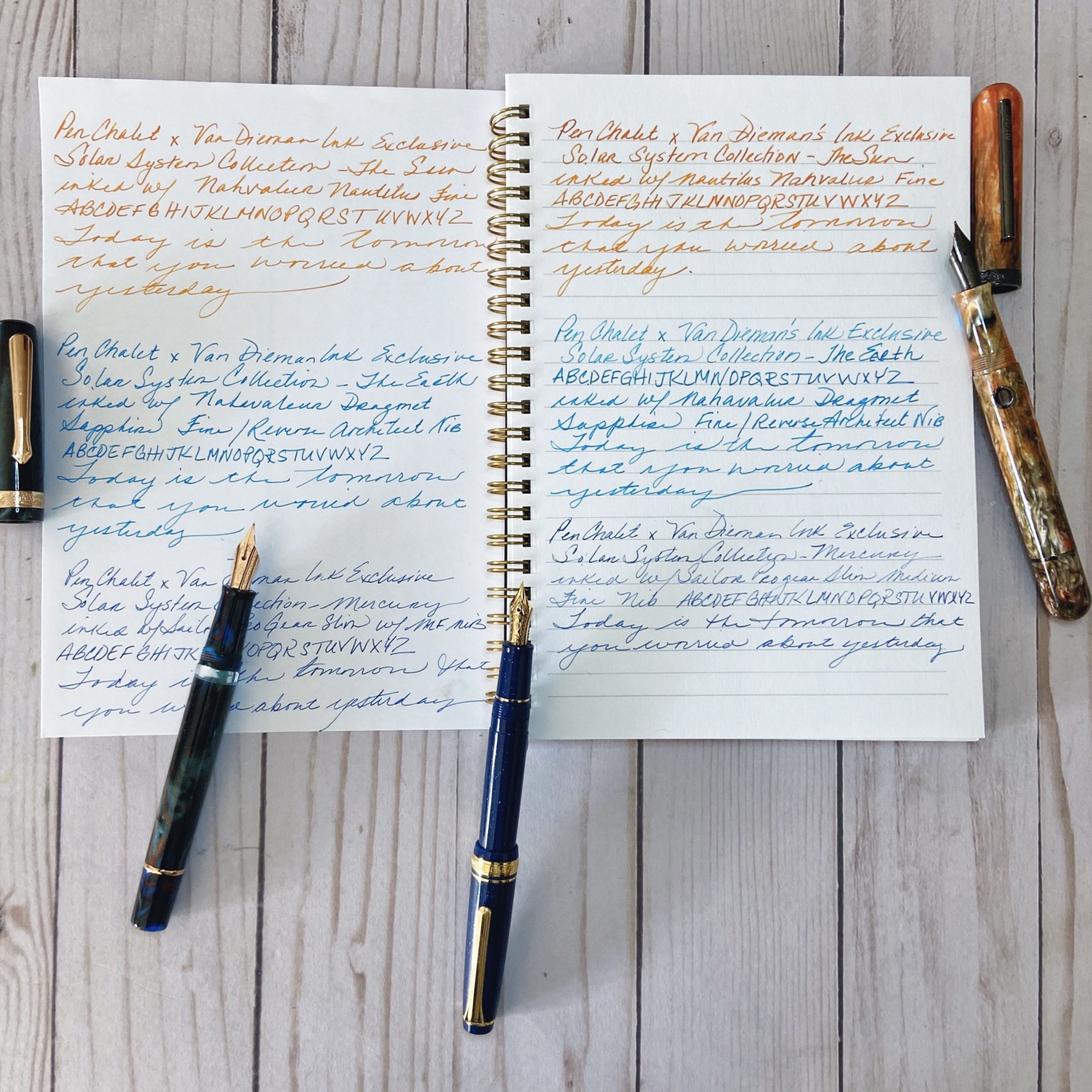 Favorite Orange Fountain Pen Inks: Orange Ink Comparison - Pen Chalet