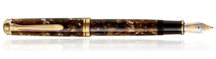 Lenen natuurkundige Kampioenschap Pelikan Souveran M800 Renaissance Brown Fountain Pens